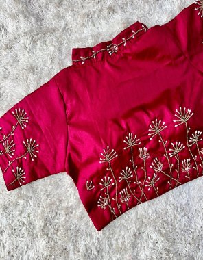 rani pista silk | sleeves - 10 inch | pad - yes | height - 15 inch fabric handcrafted work ethnic 