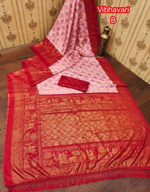 pink soft pure dola silk kalamkari printed  fabric printed work ethnic 