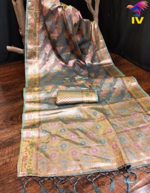 grey pure rangat silk with jacquard saree fabric jacquard work ethnic 