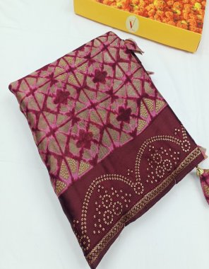 wine chiffon printed party wear saree embroidery work on border fabric printed work ethnic 