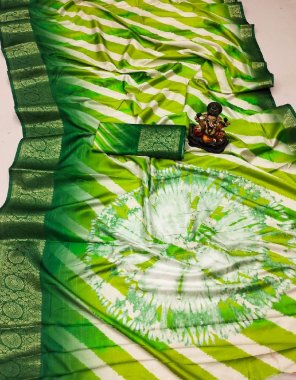 parrot green dola soft silk saree with digital printed fabric digital printed work ethnic 