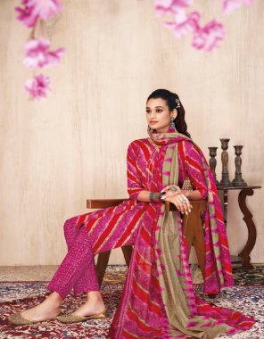 pink top - pure cotton bandhani with foil print | bottom - pure cotton printed | dupatta - pure cotton printed cut - 2.25 m fabric printed work ethnic 