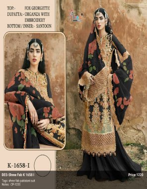 black top - fox georgette | dupatta - digital printed with work embroidery pallu with fancy lace  fabric digital printed work casual 