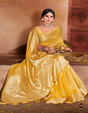 yellow fancy fabric | sequance pallu  saree with unstitched blouse piece fabric sequance work ethnic 