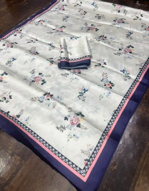 white saree - original japan satin ( devsena satin ) | saree length - 6.30 m ( with digital blouse ) | blouse - original japan satin ( devsena satin )  fabric digital printed work festive 
