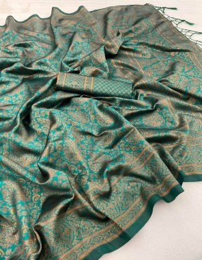 rama banarasi soft silk fabric weaving work casual 