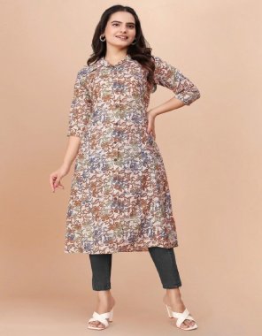 peach softy cotton printed and foil work | length - 55+ inch fabric printed work casual 