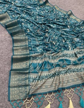 sky blue satin pure banarasi silk  fabric weaving work ethnic 