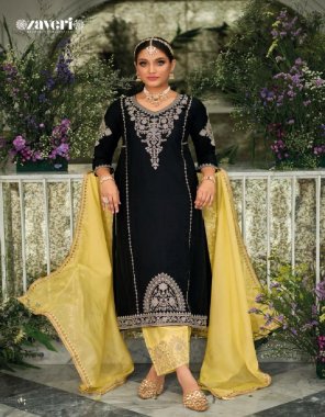 black top - heavy silk with embroidery work | dupatta - heavy organza embroidery work | afghani salwar - heavy silk with embroidery work | size - m ( 38 ) | l ( 40 ) | xl ( 42 ) | xxl ( 44 ) | 3xl ( 46 )  fabric embroidery work party wear 