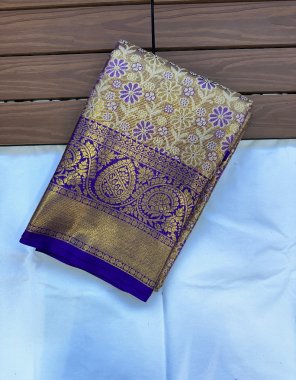 navy blue pure kanjivaram silk with weaving handloom | blouse - contrast weaving blouse fabric weaving work casual 