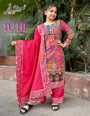 pink kurti - heavy muslin print | pant - muslin | dupatta - muslin ( 2 m) fabric digital printed work casual 