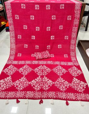 pink cotton hand block batik printed | blouse- running block print fabric printed work casual 