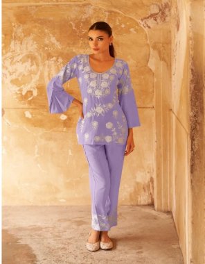 purple top - heavy rayon with sequance work | pant - heavy rayon fabric embroidery work festive 