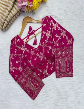 pink weaving viscose silk | pad - yes padded | sleeves - 18 inch + | height - 15 inch fabric weaving work casual 