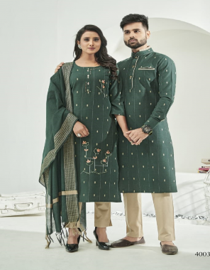 mahendi top - pure cotton weaving butti & stripe with embroidery & stylish pattern  with exclusive accessories and hand work | pant - pure cotton stiched pant with pocket | dupatta - pure cotton with jacquard border | kurta - pure cotton weaving butti with stripe & stylish pattern with pocket and exclusive button | pajama - pure cotton stitched fabric weaving butti work casual 