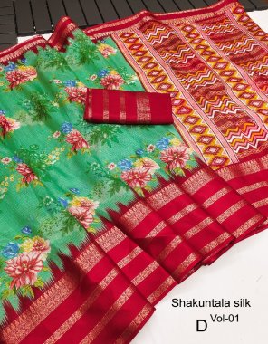 green kota doriya with kalamkari digital printed  fabric digital printed work party wear 