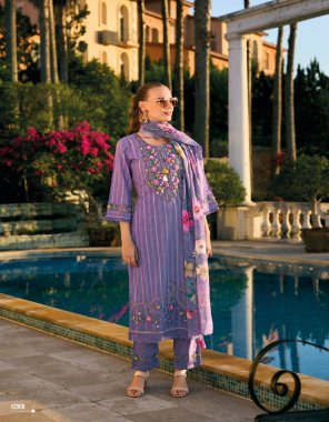 purple top - cotton | bottom - cotton | dupatta - cotton pure digital designer prints with weaving zari border  fabric embroidery work party wear 