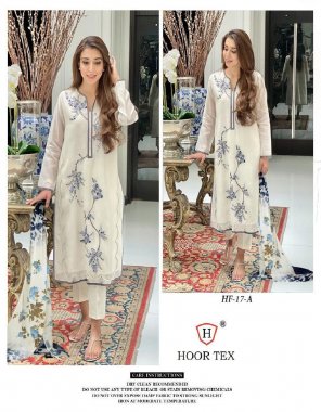 white top - georgette with embroidery work | inner - santoon | bottom - imported cotton stretchable | dupatta - chiffon printed | size - xl - 42 fabric embroidery work casual 