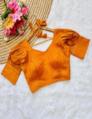 orange jari kobra | pad - yes padded | sleeves - 11 inch + | height - 15 inch  fabric plain work casual 