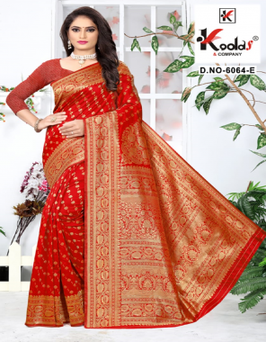 red silk rich pallu fabric jacquard work casual 