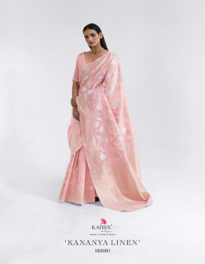 pink cotton silk fabric weaving & jacquard work festive 