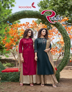 red top - pure naylon viscose ( 46 length ) | bottom - rayon slub with embroidery work ( 2.25m flair ) | dupatta - pure naylon viscose ( 2.25 m)  fabric embroidery + khatli work work casual 