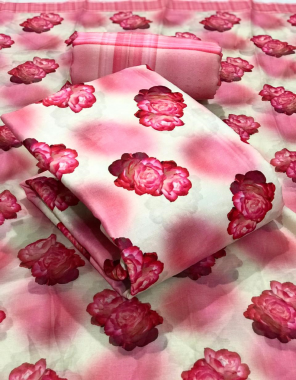baby pink pashmina fabric printed work casual 