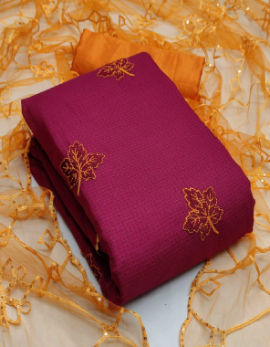 pink top - kota chex ( cut - 2 m ) | bottom - santton + inner santoon ( cut - 2 m) | dupatta - net work ( cut - 2.20 m)  fabric embroidery work ethnic 