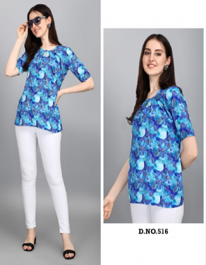 sky blue polyester  fabric printed work casual 