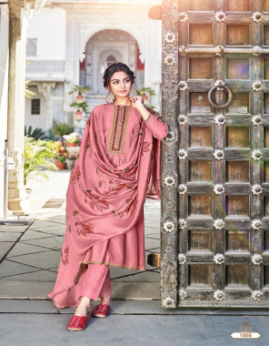 pink top - cotton silk | bottom - superior cotton | dupatta - 30 x 60 modal fabric printed work casual 
