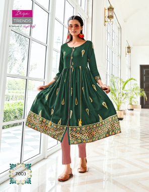 dark green rayon with fancy embroidery work & classy prints fabric embroidery + printed work casual 