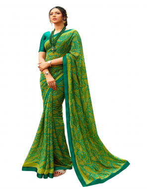 light green rangoli silk fabric printed work casual 