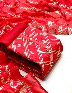 red top - modal ( 2 m) | bottom - indo ( 2.40 m) | inner - santoon ( 1.60 m) | dupatta - modal ( 2.20 m)  fabric embroidery work casual 