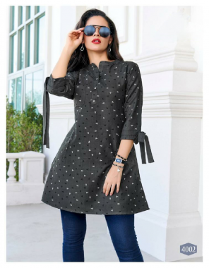 black cotton fabric printed work casual 