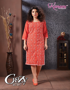 red rayon | length - 45 fabric embroidery work casual 