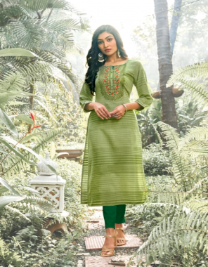 light green fancy lining cotton with sequance work  fabric sequance work casual 