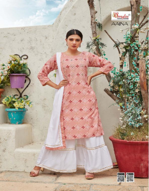 baby pink top - heavy bandhej print rayon with hand work | bottom - heavy plain rayon | dupatta - full size sufon with side gold border  fabric bandhej printed work party wear 