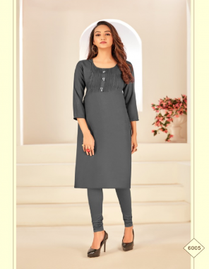 grey viscose rayon & placement tone to tone embroidery with tassles  fabric embroidery work casual 