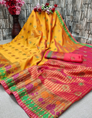 yellow silk fabric weaving + jacquard work casual 
