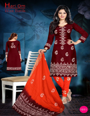 maroon top - pure cotton printed 2.50 m | bottom - cotton printed 2.0 m | dupatta - cotton printed 2.25 m fabric printed work casual 