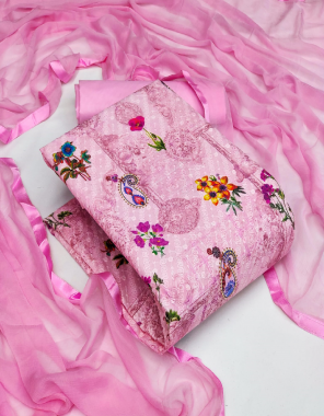 pink top - original chiffli work + boring work + mill digital ( 1.9m) | bottom - cotton ( 2m) | dupatta - naznin ( 2.25 m) fabric digital printed work causal 