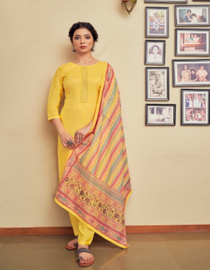 yellow top - pure viscos upada silk with 2mm sequance work and jacquard lace with heavy cotton mal inner | bottom - pure viscos santoon | dupatta - pure heavy maslin with pure digital print  fabric sequance work work casual 