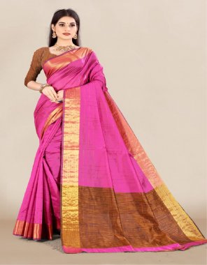 pink saree - satrani silk | blouse - satrani fabric weaving work festive 