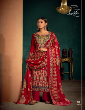 maroon top - pure pashmina kani print ( 2.50 m) | dupatta - pure pashmina shawl printed excellent premium quallity ( 2.30 m) | bottom - spun pashmina ( 3.00 m)  fabric kani print work casual 