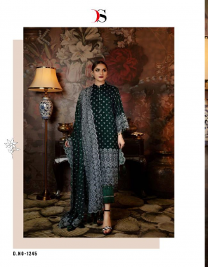 green top - pure velvet with heavy embroidery | bottom - pure pashmina | dupatta - net with embroidery [ pakistani copy ] fabric embroidery work casual 