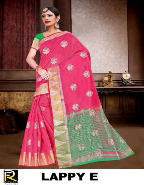 pink cotton silk fabric jacquard + weaving work casual 