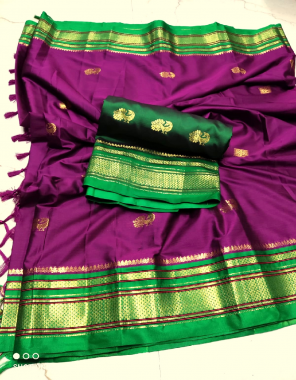 purple soft cotton silk jacquard zari weaving banarasi silk fabric jacquard + weaving work casual 