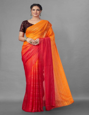 red fabric - sequance bynce zari | blouse - velvet sequance | saree cut - 5.5 m | blouse - 0.8 [ master copy ] fabric sequance work casual 