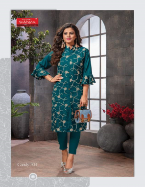 rama green fancy rayon embroidery fabric embroidery work casual 