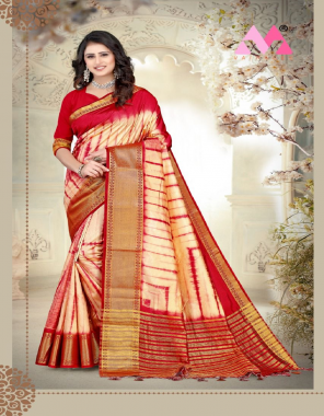 red saree - vallabhi silk | blouse - vallabhi silk fabric printed work casual 